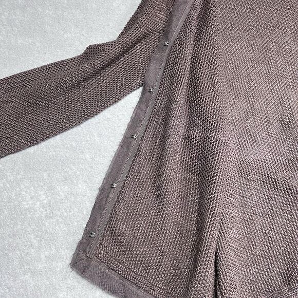 Vintage Les Copains Cardigan Womens Size 46 Brown Knit Cardigan Long Sleeve - Picture 10 of 16